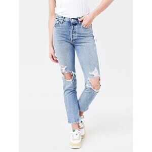 AGOLDE 27 Fen High Rise Relaxed Taper in Wander Button Fly Jeans